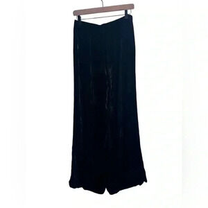 Cut Loose Black Velvet Wide Leg Pants Size M